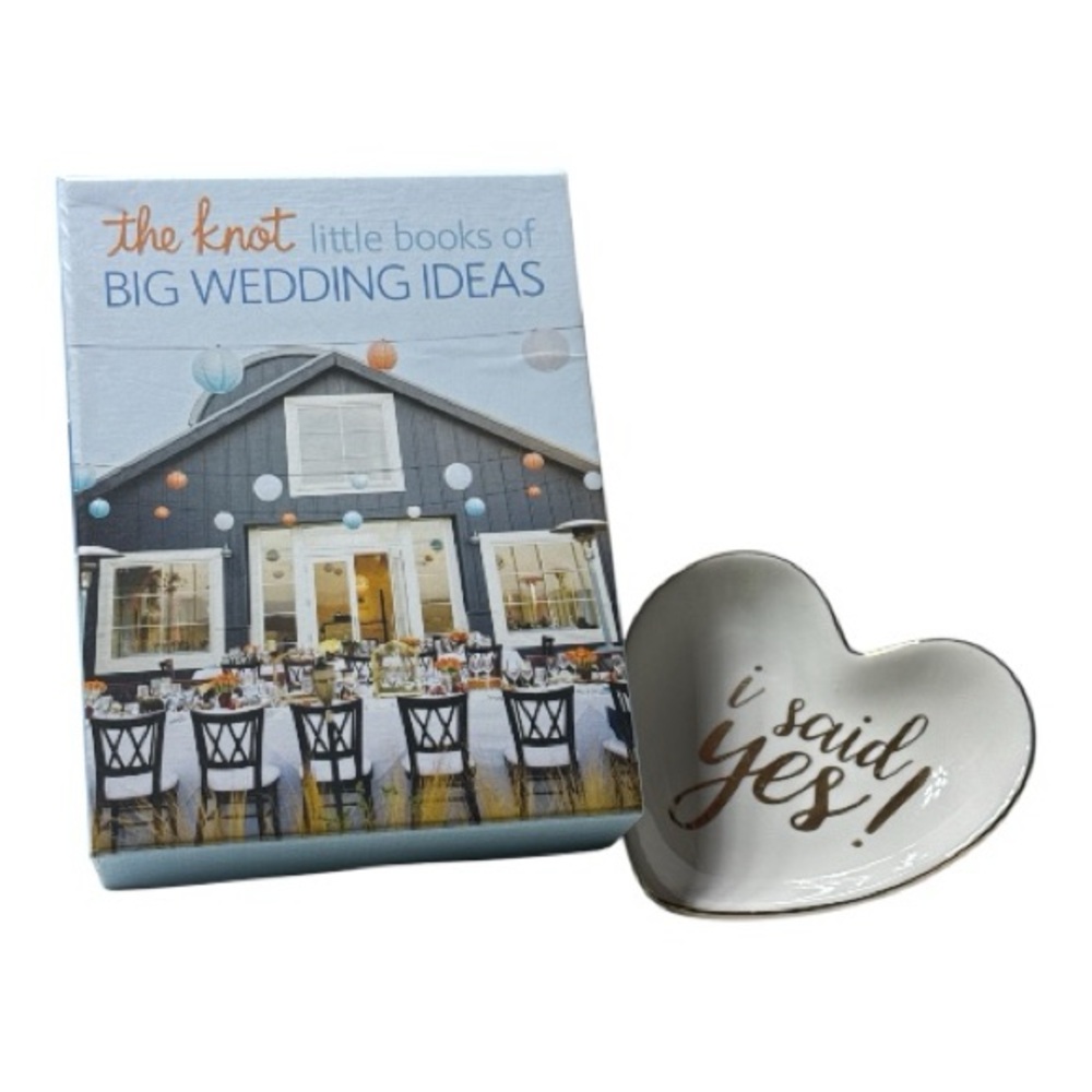 The Knot Wedding Ideas Books and Heart Dish